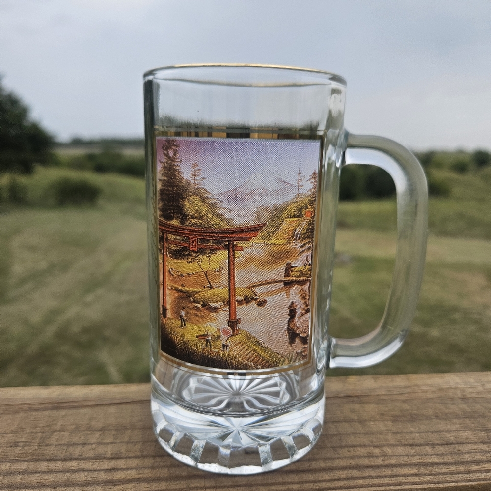 Loyal H Chapman Infamous Golf Holes Glass Beer Stein 1976 #6 Fujiyama Gardens